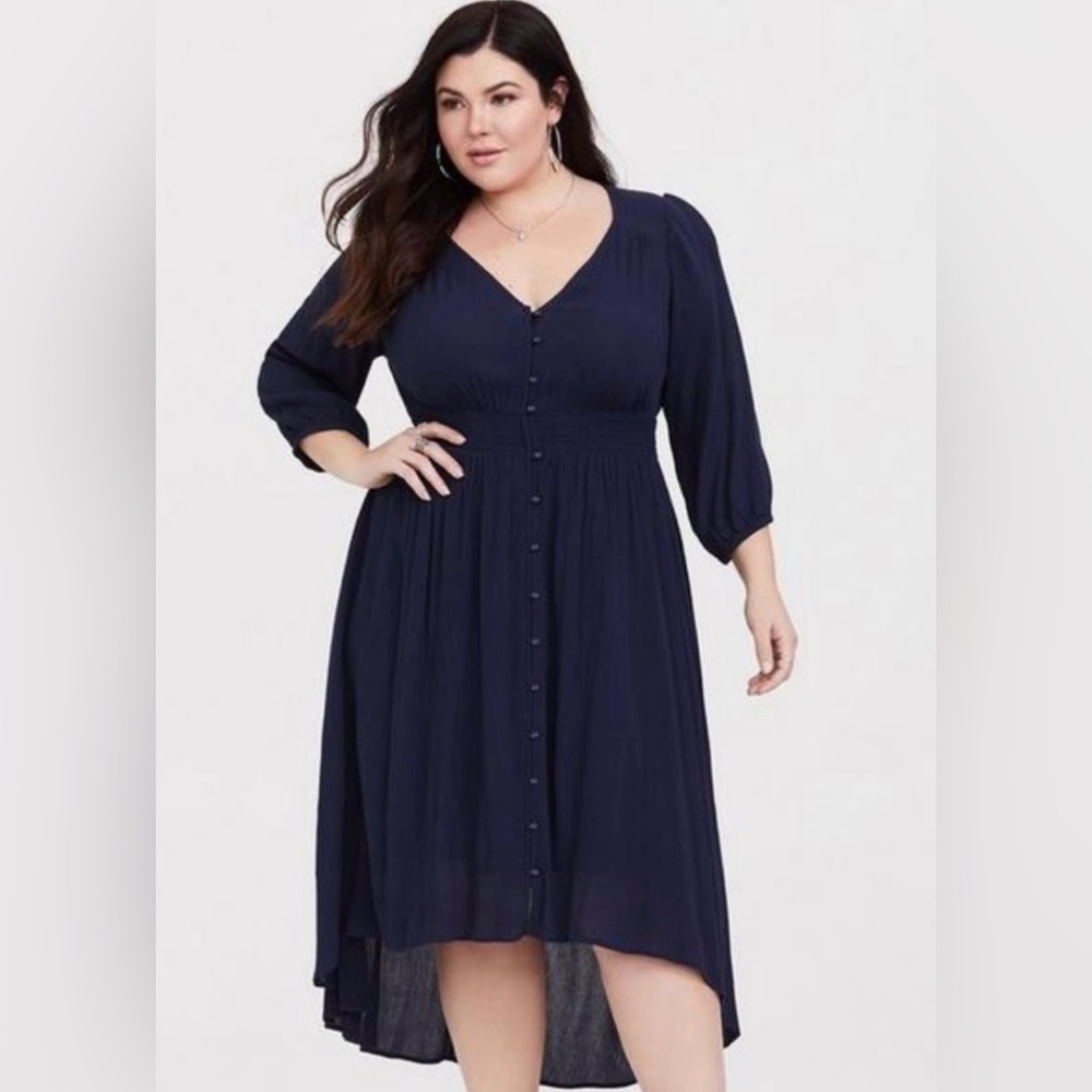 Torrid Navy Blue high/low dress size 2 (18/20)